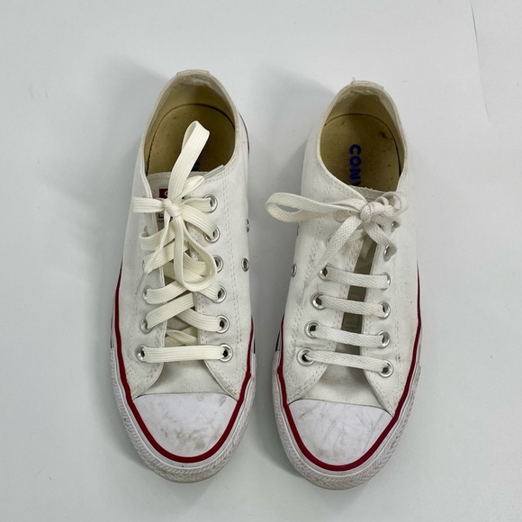 Women’s Converse Chuck Taylor Canvas Classic Low Top White Lace Up Sneaker 7.5 - Picture 4 of 10